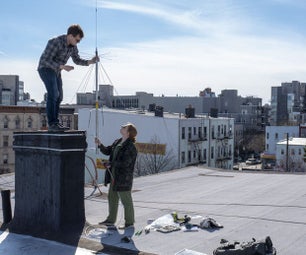 Urban Rooftop Ham Radio Antenna